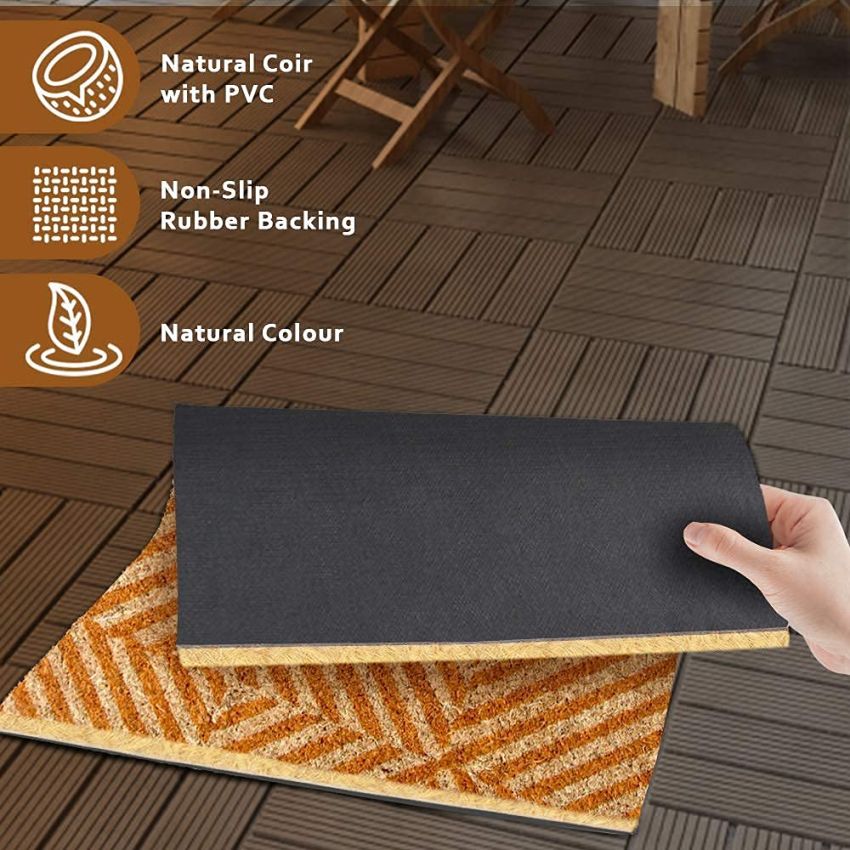Onlymat Printed Door Mat (Brown, Coir, 75 X 1.5 X 45 Cm)