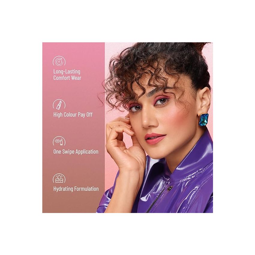 Swiss Beauty Hd Matte Pigmented Smudge Proof Lipstick | Creamy Matte Long Stay Lipstick | Wine Blush, 3.4g