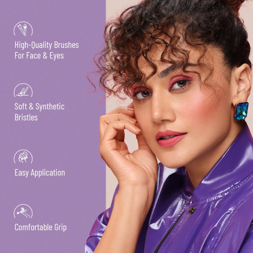 Swiss Beauty Makeup Brushes Set, Makeup Accessory, Purple, 100G