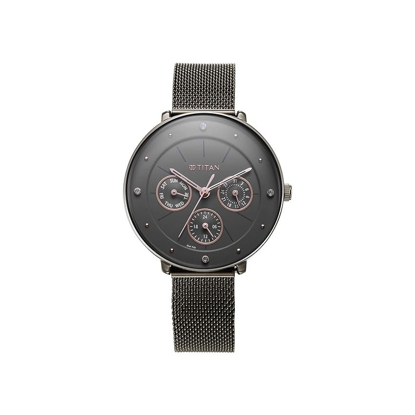Titan Neo Grey Dial Analog Stainless Steel Strap Watch for Women-2651QM01