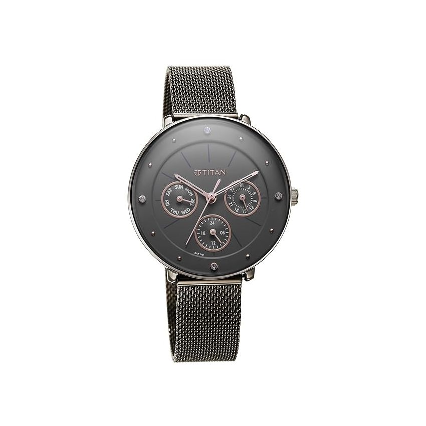 Titan Neo Grey Dial Analog Stainless Steel Strap Watch for Women-2651QM01