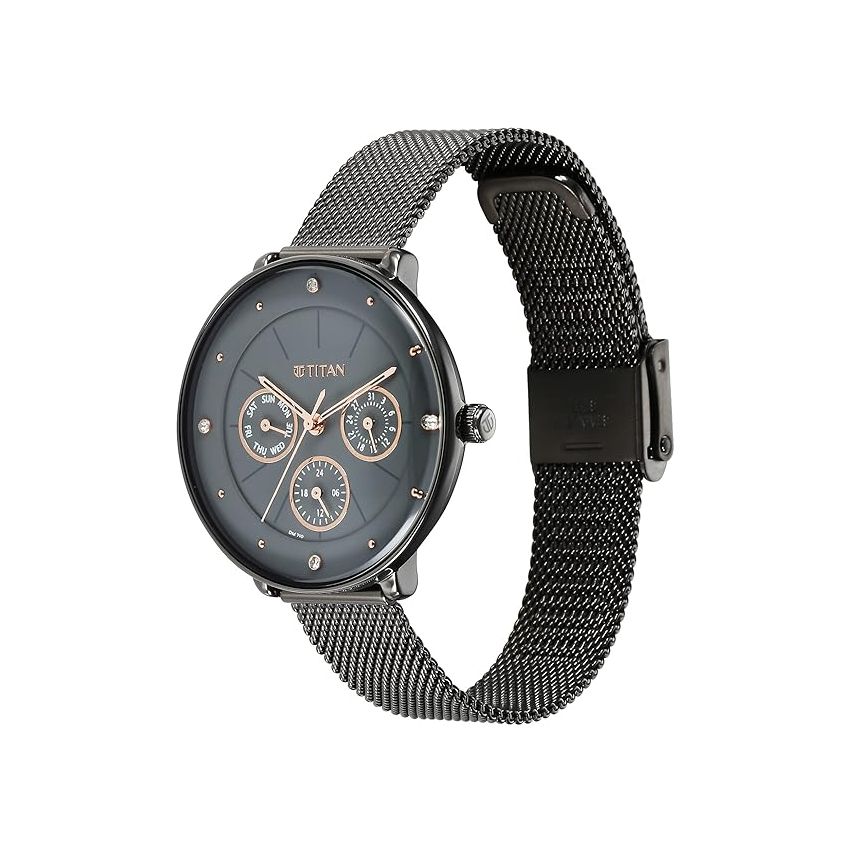 Titan Neo Grey Dial Analog Stainless Steel Strap Watch for Women-2651QM01