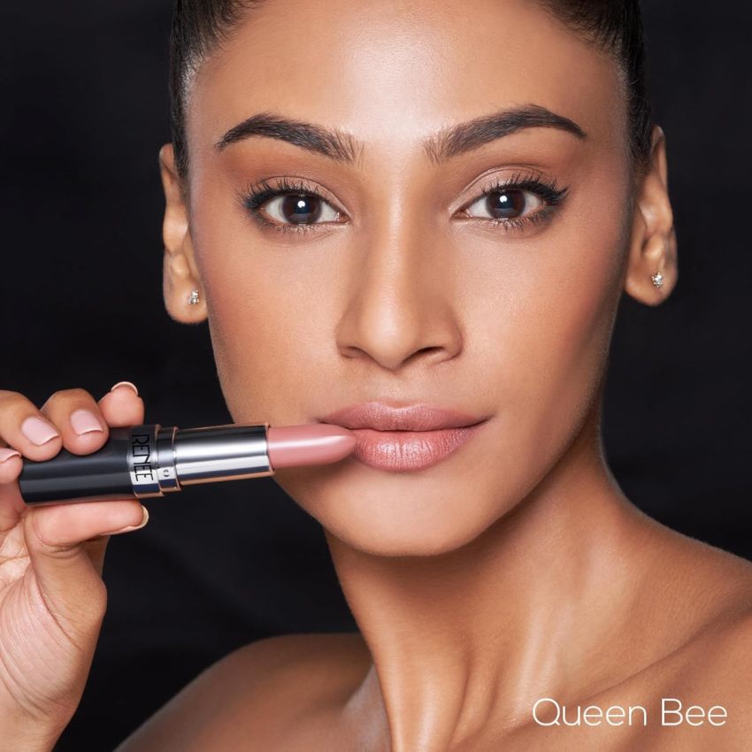 RENEE Stunner Matte Lipstick - Queen Bee 4gm| Intense Color Pay Off, Full Coverage Long Lasting Weightless Velvety Formula with One Swipe Application| Enriched with Vitamin E & Hyaluronic Acid