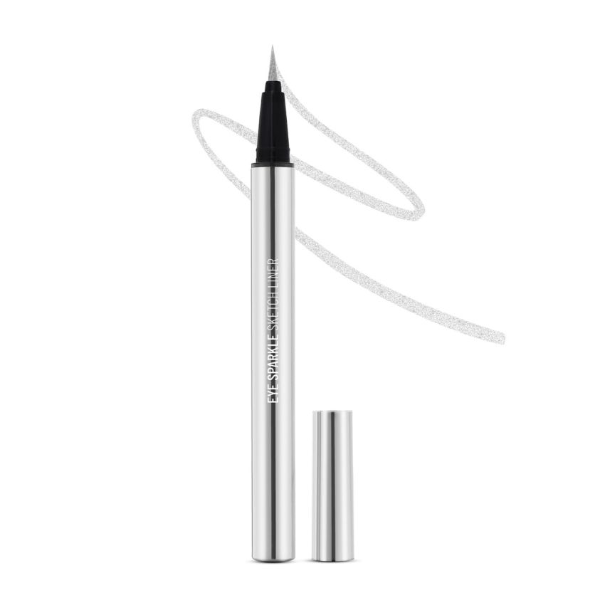 SWISS BEAUTY Eye Glittery Sparkle Sketch liner pencil Smudge-proof, Waterproof eye makeup with Glittery effect | Precision application| Quick dry | Shade- Sparkle Silver,0.6g