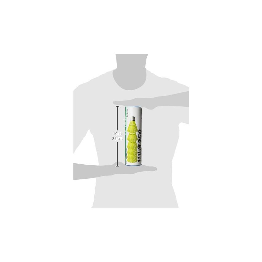 Yonex Mavis 2000 Green Cap Nylon Shuttlecock, Pack of 6 - Made in Japan