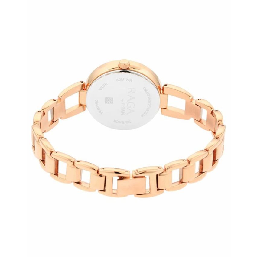 Titan Raga Women's Viva Trendsetter Rose Gold Metal Analog Watch-NS2642WM01