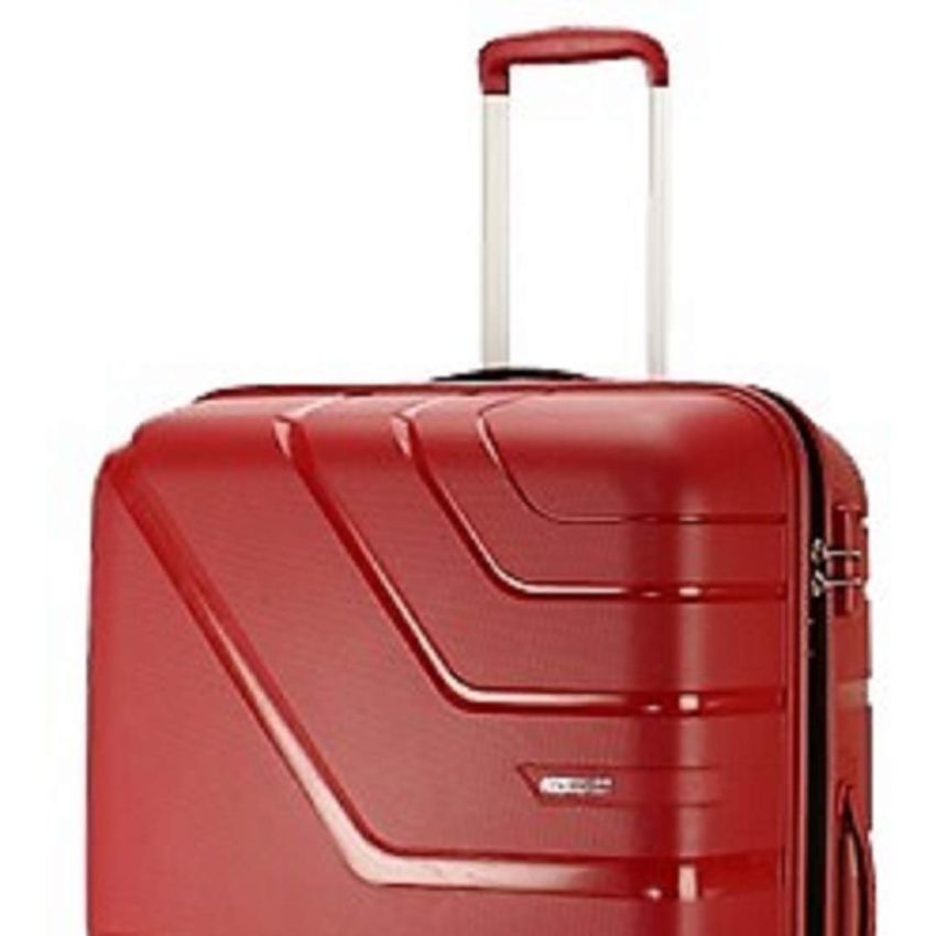 American Tourister Upland Spinner 55 Cms Polypropylene Hardsided Small Cabin Luggage|Speed_Wheel 8 Wheel Suitcase|Trolley Bag, Formula Red
