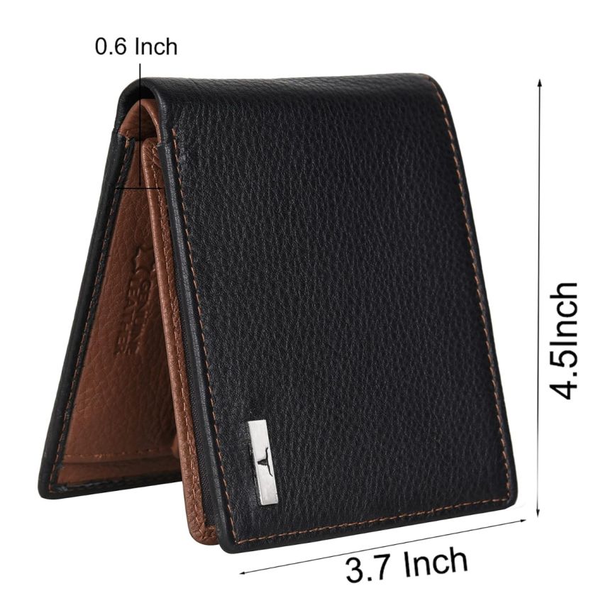 URBAN FOREST Rakhi Gift Hamper for Brother - Classic Brown Men's Leather Wallet, Black Keyring and Rakhi Combo Gift Set for Brother - 4560