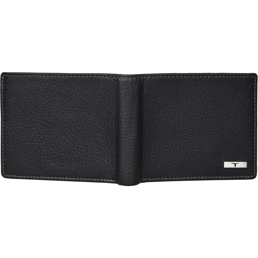 URBAN FOREST Black/Redwood Leather Wallet & Pen Combo Gift Set for Men