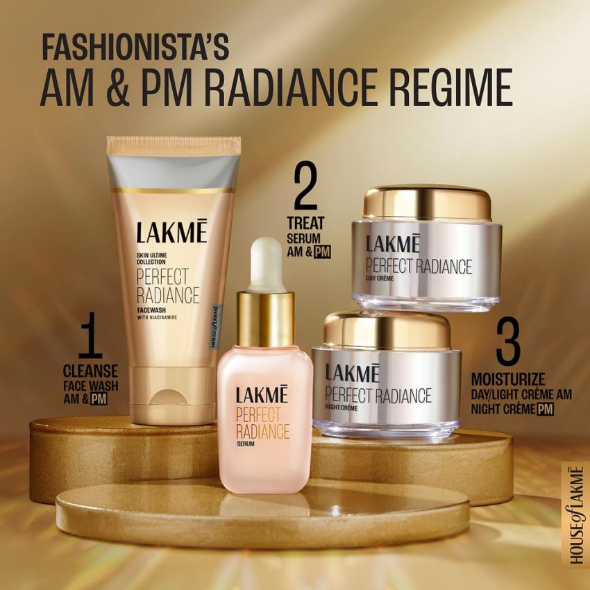 LAKMÉ Absolute Perfect Radiance Brightening Night Cream 50 g|| Daily Repair Face Moisturizer for Illuminated|| Glowing Skin -With Glycerin & Niacinamide