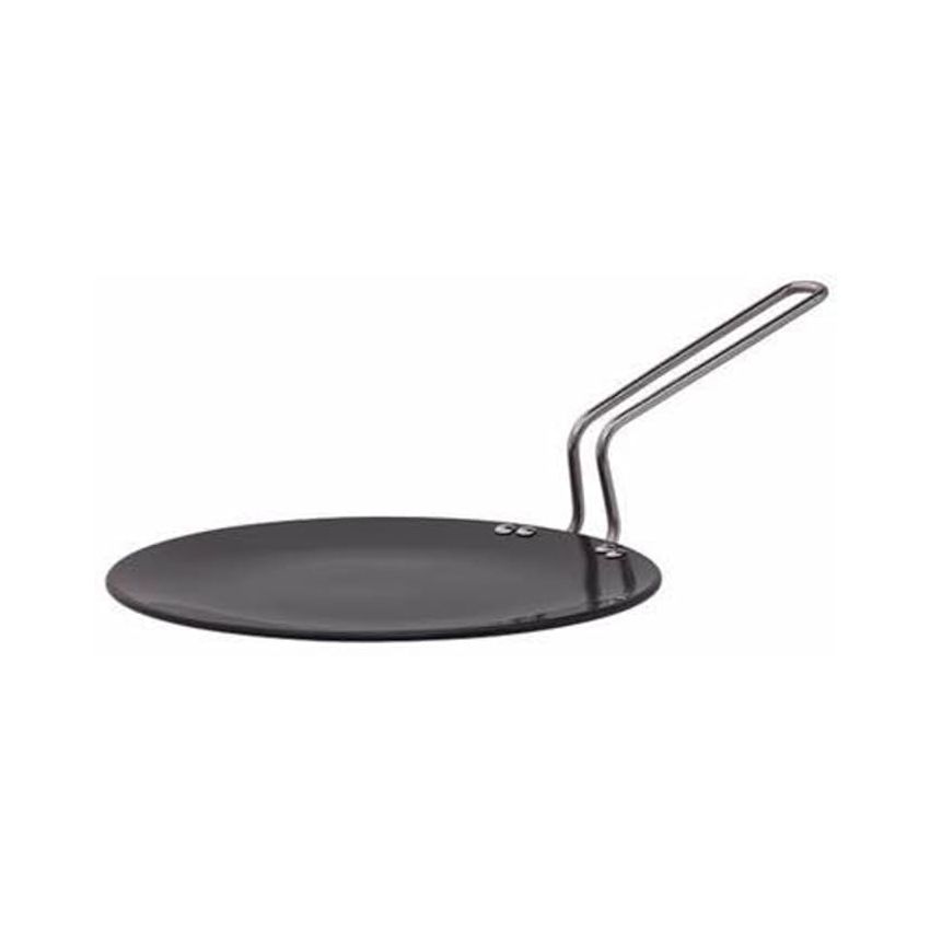 Hawkins Futura Hard Anodised Roti Tava 26cm, 4.88mm Thick Induction Compatible (Black)