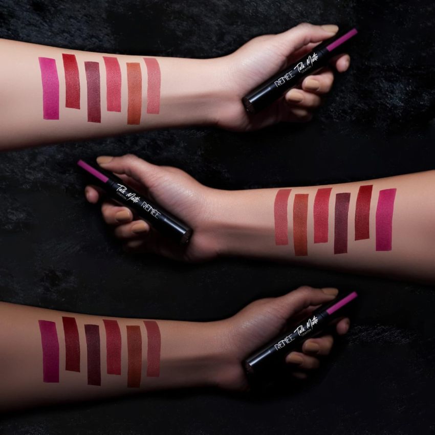 RENEE Talk Matte Crayon Lipstick Nude Roar 4.5g | Hydrating and Long Lasting Formula| Enriched with Vitamin E, Jojoba Oil & Cocoa Butter