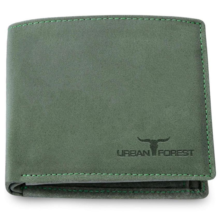 URBAN FOREST Ronn Green Leather Wallet for Men