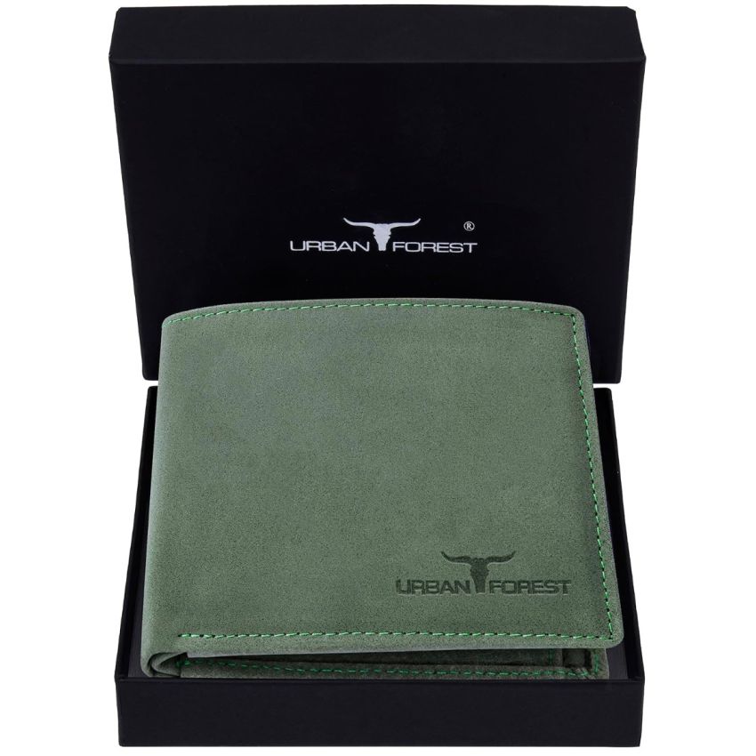 URBAN FOREST Ronn Green Leather Wallet for Men