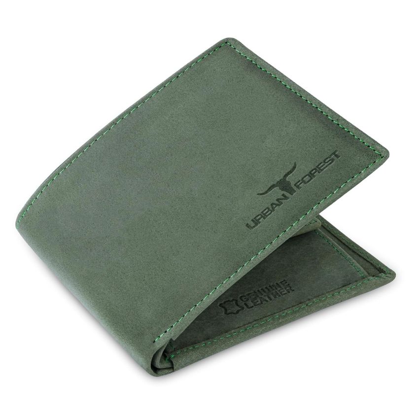 URBAN FOREST Ronn Green Leather Wallet for Men