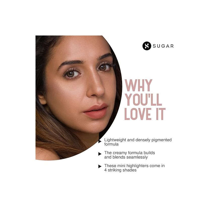 SUGAR Cosmetics Contour De Force Mini Highlighter - 04 Royal Rose (Rosey Taupe) Lightweight, Easily Blendable, Illuminating Bronzer, Matte Finish