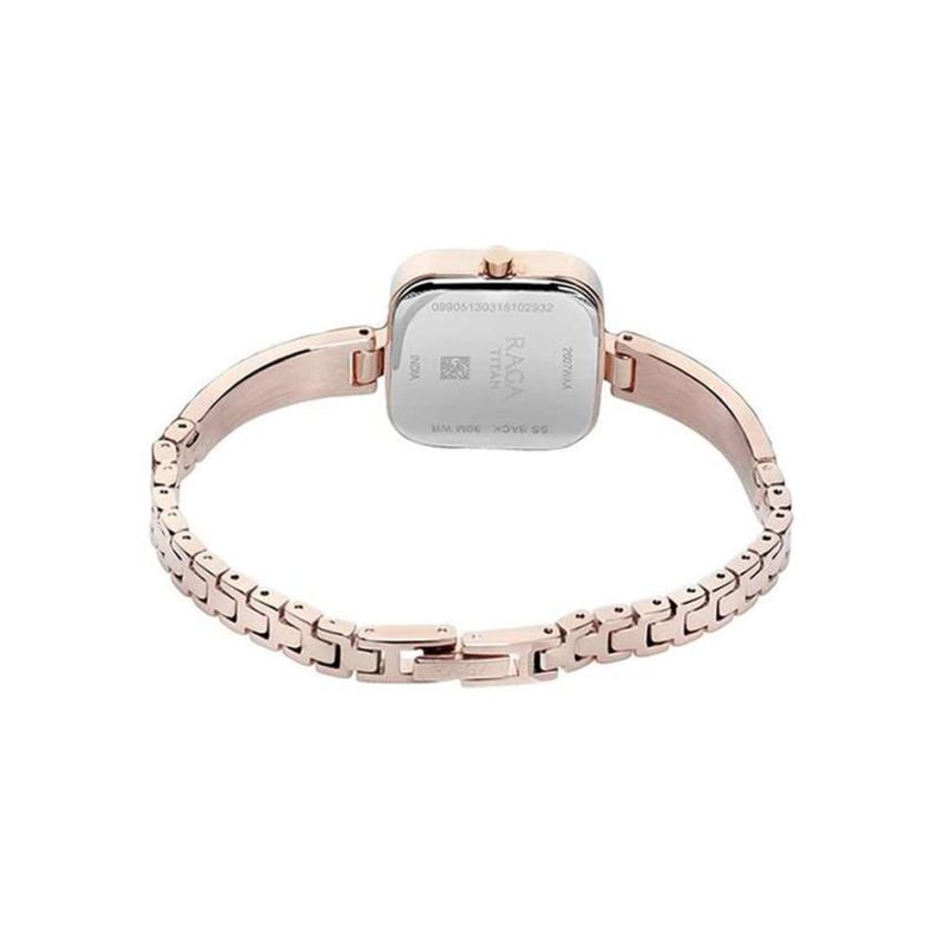 Titan Women's Analog Rose Gold Dial Rose Gold Band Metal Watch