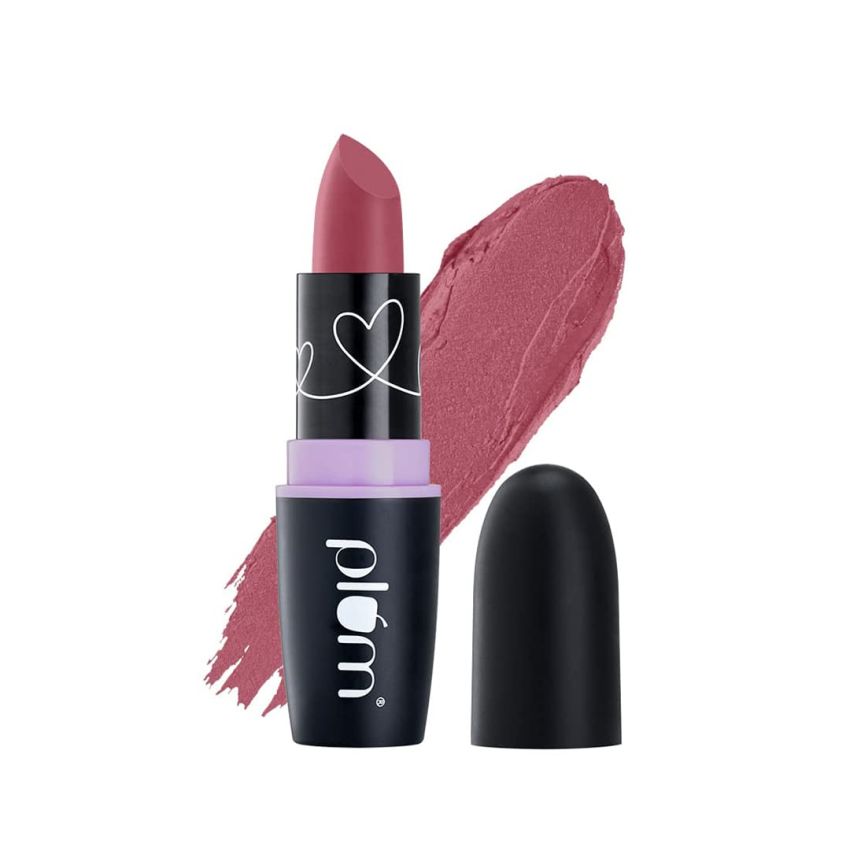 Plum Matterrific Lipstick | Highly Pigmented | Nourishing & Non-Drying | 100% Vegan & Cruelty Free | Pull Me Roser - 121 (Rose Pink Nude)