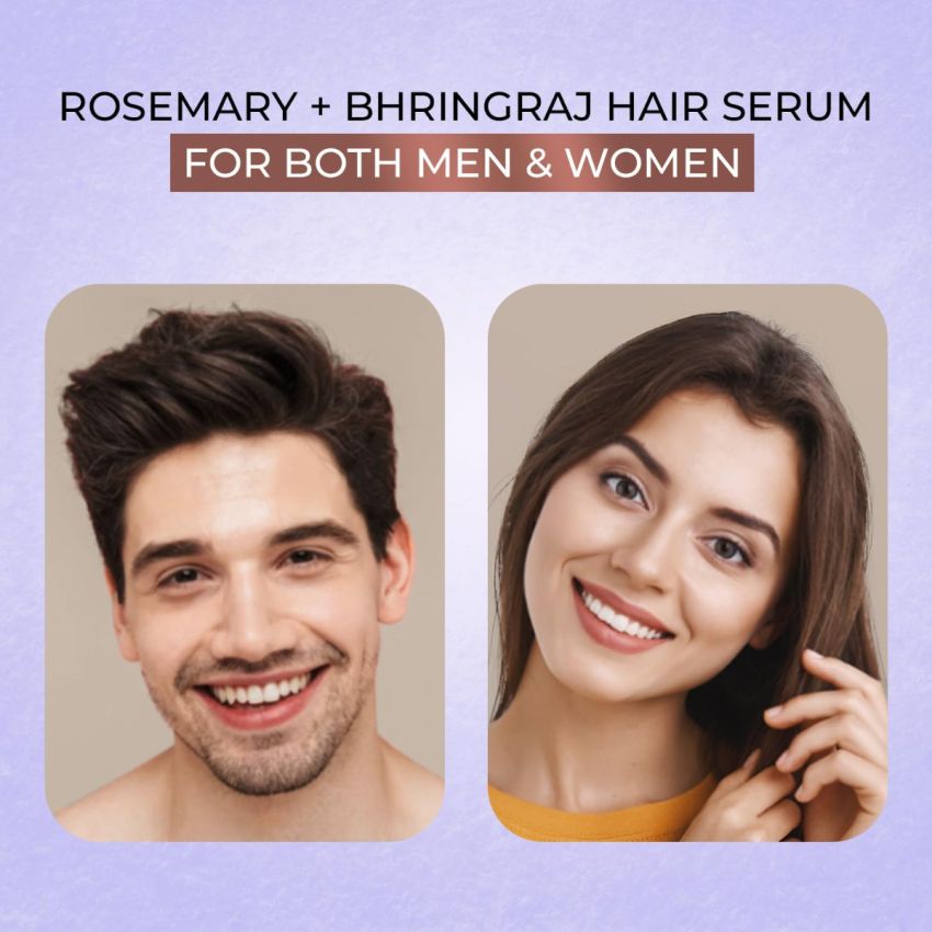 Just Herbs Rosemary Bhringraj Hair Serum for Silky & Smooth Hair | Helps Nourish and Improve Hair health No Harmful Parabens or Silicons 80 ml