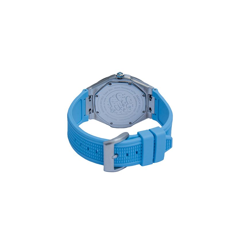 SAATCHI SUPER SLIM Aquamarine Gem watch