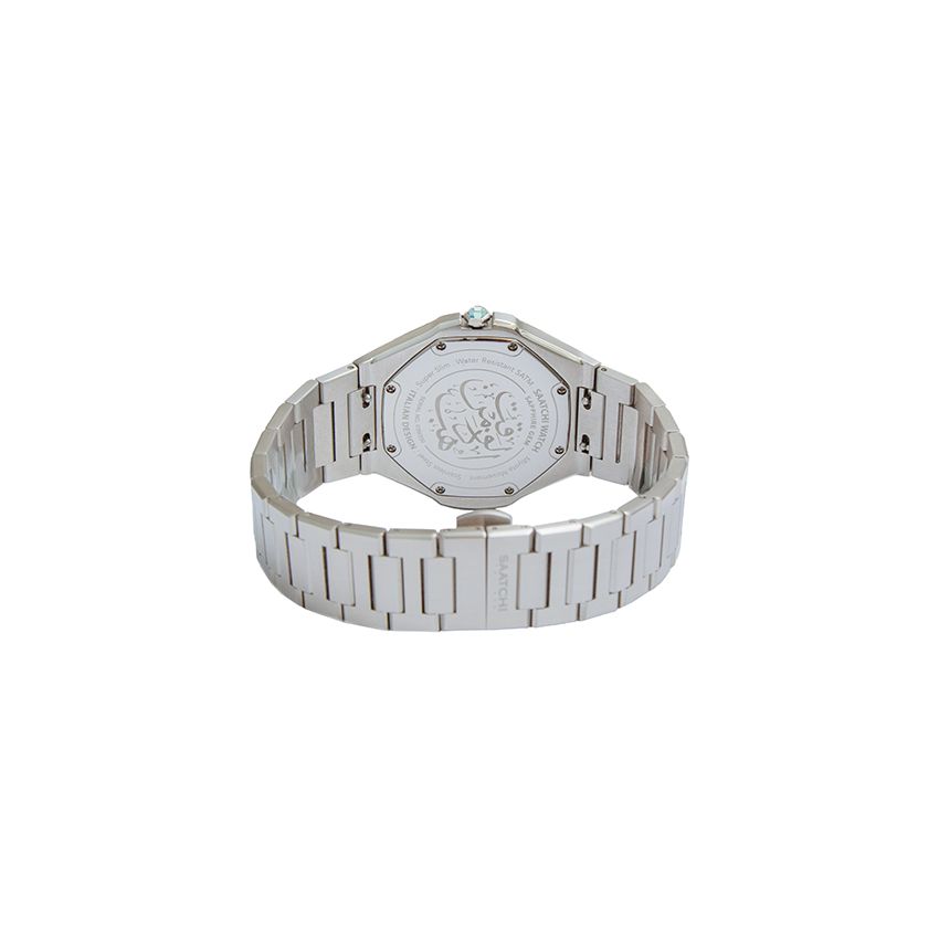 SAATCHI SUPER SLIM Aquamarine Gem watch