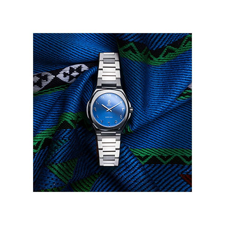 SAATCHI SUPER SLIM BLUE watch