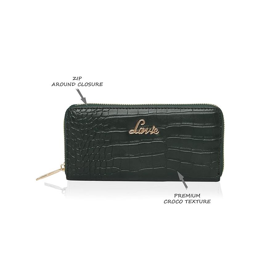 Lavie Women's Glossy Sacy Zip Around Wallet | Ladies
