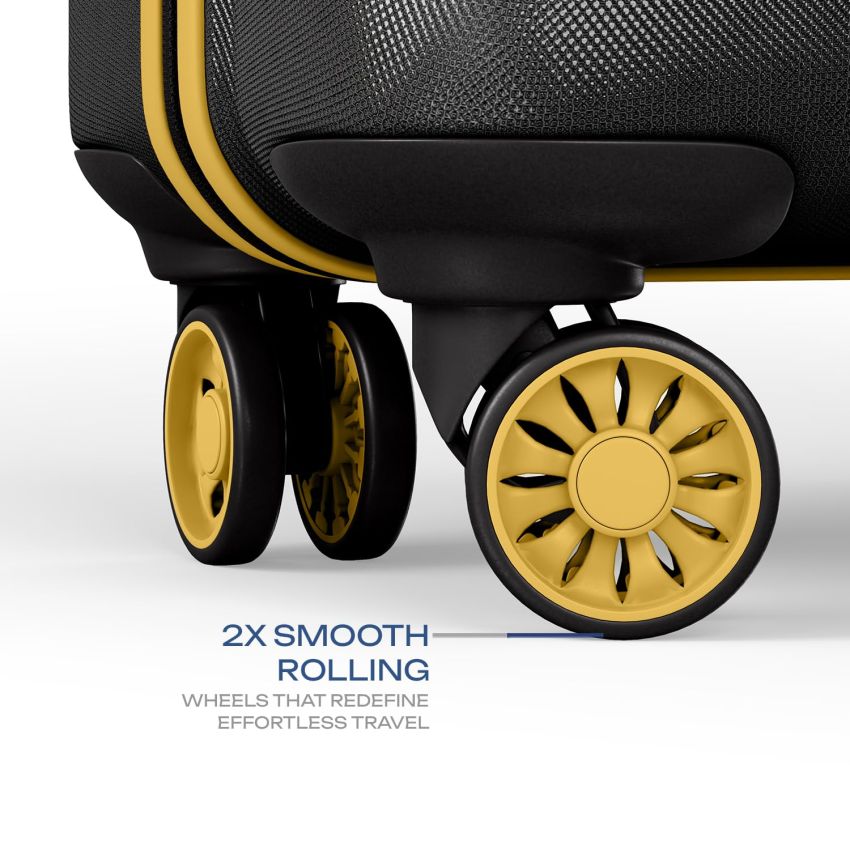 Safari Astra Neo 8 Wheels 56cm Cabin Size Trolley Bag, Hard Case Polycarbonate, 360 Degree Wheeling Carry-on Luggage for Men & Women, Travel Bag, Suitcase for Travel, Trolley Bags for Travel, Black
