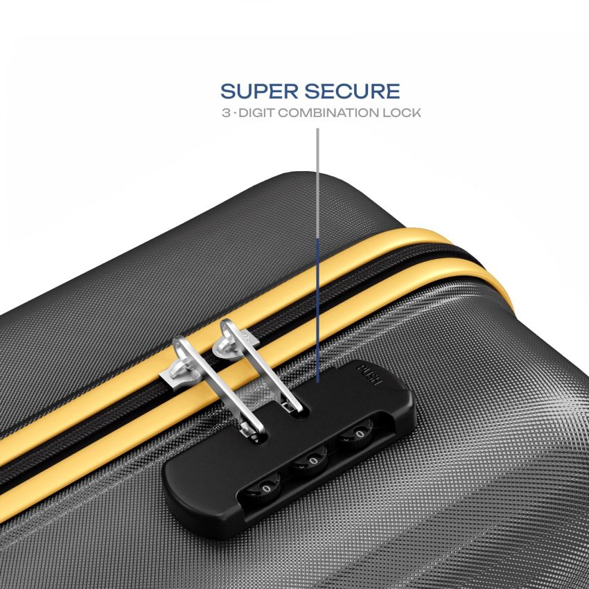 Safari Astra Neo 8 Wheels 56cm Cabin Size Trolley Bag, Hard Case Polycarbonate, 360 Degree Wheeling Carry-on Luggage for Men & Women, Travel Bag, Suitcase for Travel, Trolley Bags for Travel, Black
