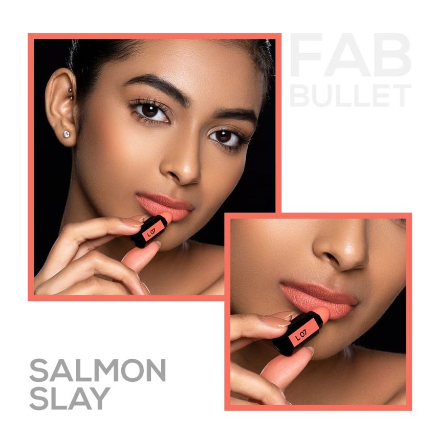 RENEE Fab 5 Refill Bullet Matte Lipstick, L 07 Salmon Slay 1.5gm