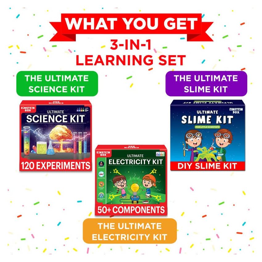 Einstein Box Mini Science Kit for Juniors | Starter Science Kits for Boys & Girls Ages 3,4,5,6,7,8 Years O