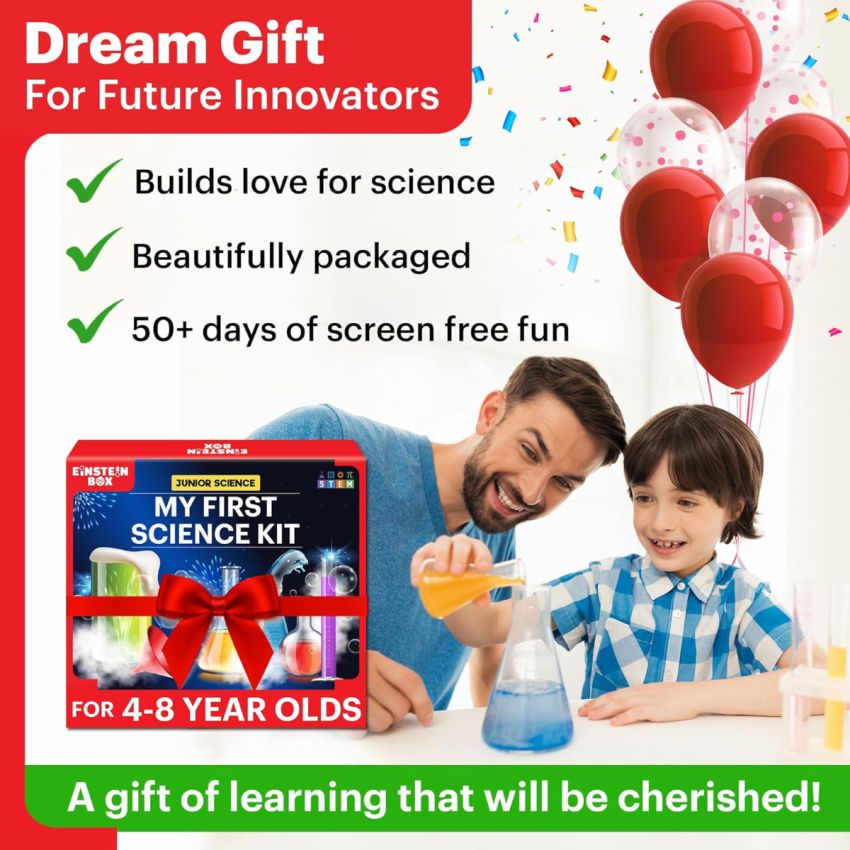 Einstein Box Girls' First Science Kit for 4-6-8 Years Old Girls | STEM Toys for Girls | Learning & Education Toys for 4,5,6,7,8 Year olds |