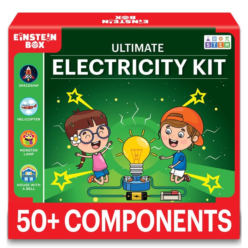 Einstein Box Ultimate Electricity Kit | Science Project Kit | Electronic Circuits | Toys for Kids Ages 7-14 Years |