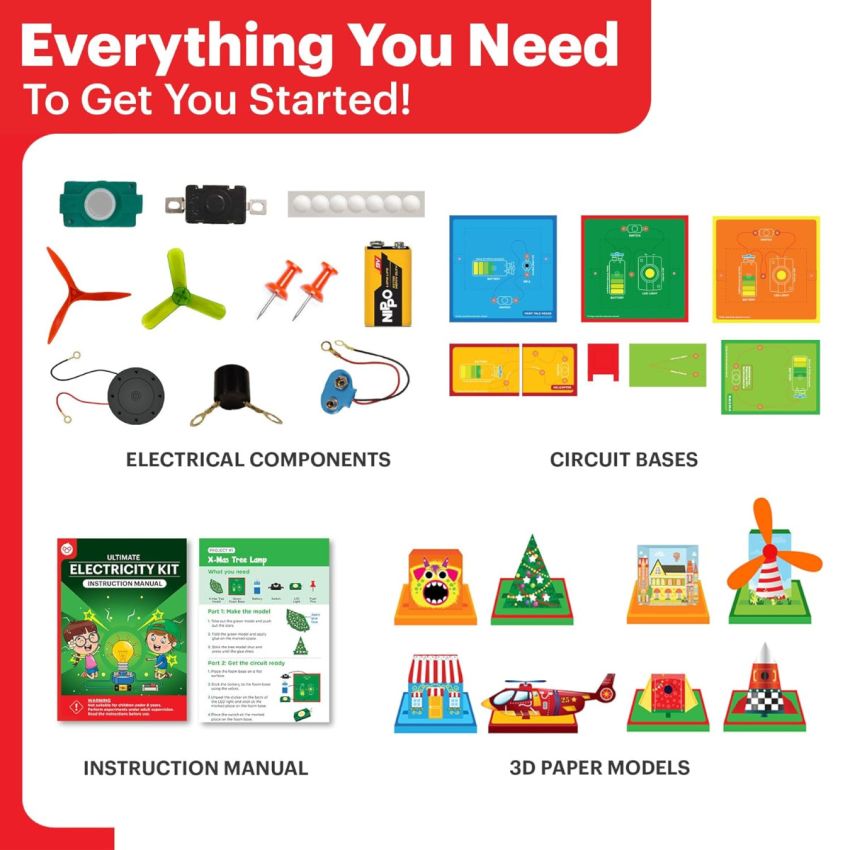 Einstein Box Ultimate Electricity Kit | Science Project Kit | Electronic Circuits | Toys for Kids Ages 7-14 Years |