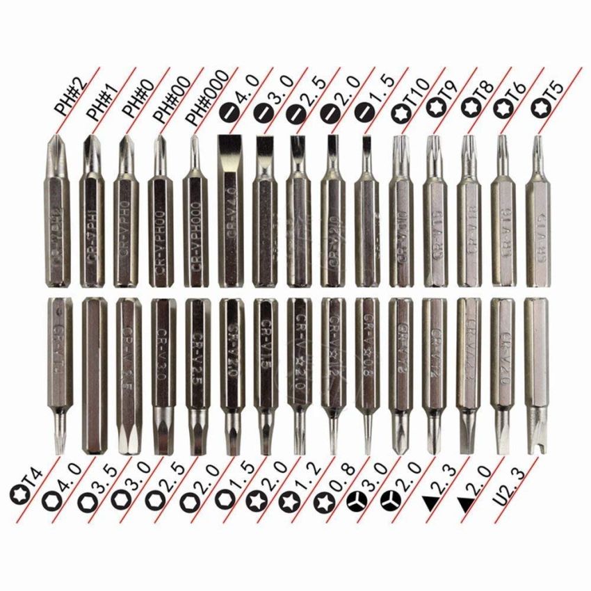 Cable World® All In 1 Mini Screwdriver Bits Set With Magnetic Flexible Extension Rod For Home Appliance,Laptop,Mobile,Computer Repairing Preparations