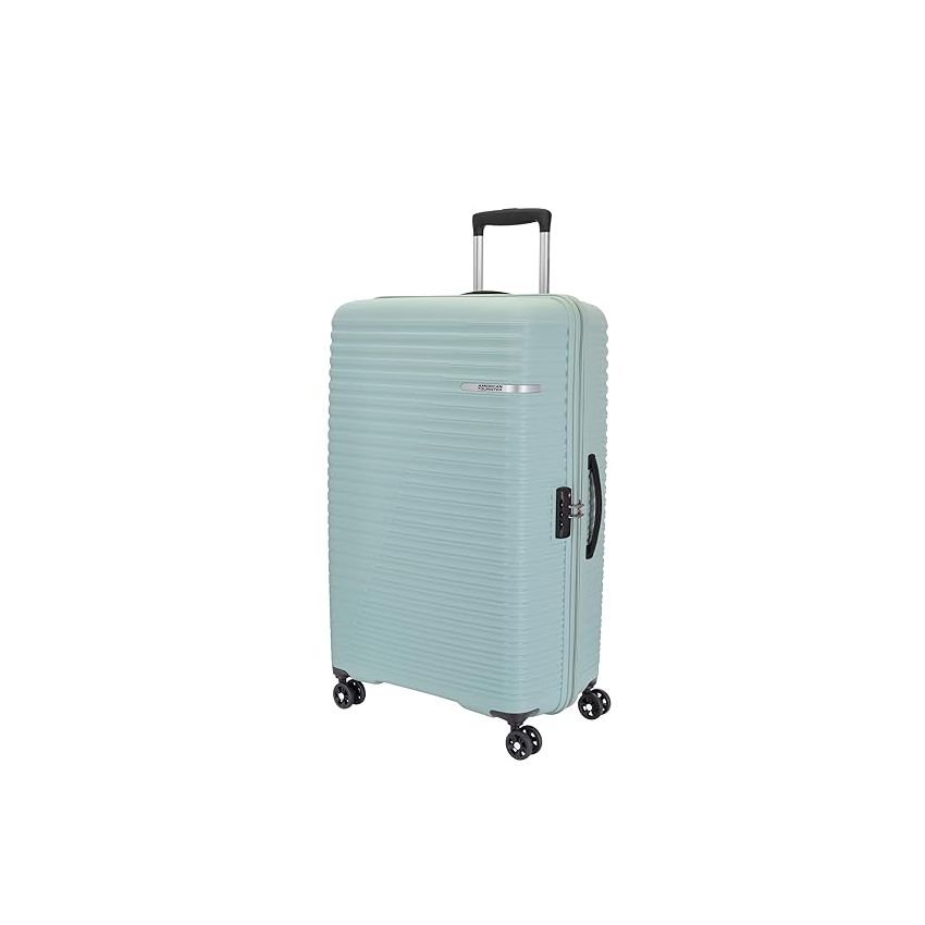 American Tourister Liftoff 79 Cms Large Check-in Polypropylene Hard Sided Double Spinner 4 Wheel Luggage/Trolley Bag/Suitcase (Seafoam Blue)