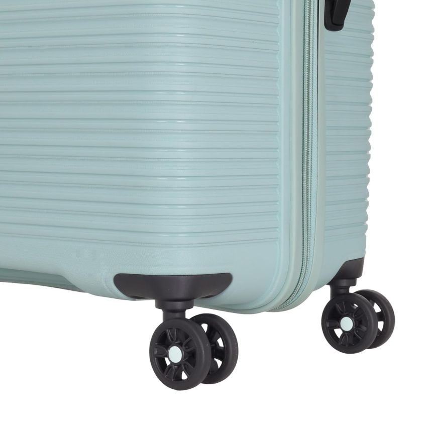 American Tourister Liftoff Spinner 3 PC Set- Small, Medium and Large Polypropylene Hard Sided Double Wheel Spinner Luggage/Suitcase/Trolley Bag (Seafoam Blue)