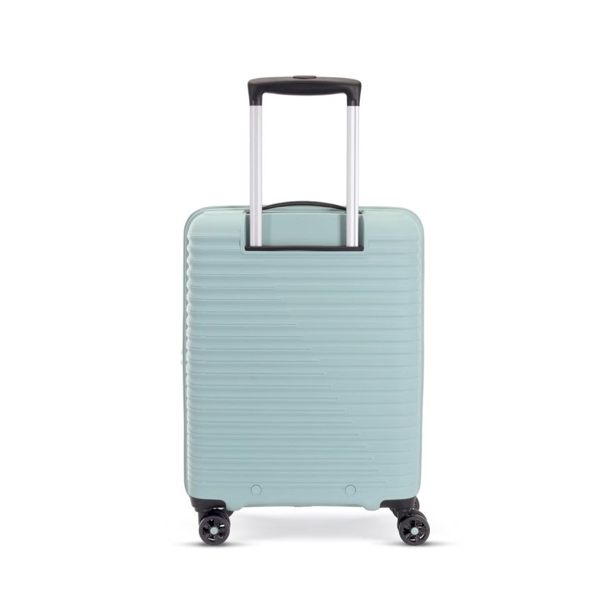 American Tourister Liftoff 55 Cms Small Cabin Polypropylene Hard Sided Double Spinner Wheel Luggage/Trolley Bag/Speed_Wheel 4 Wheel Suitcase (Seafoam Blue)