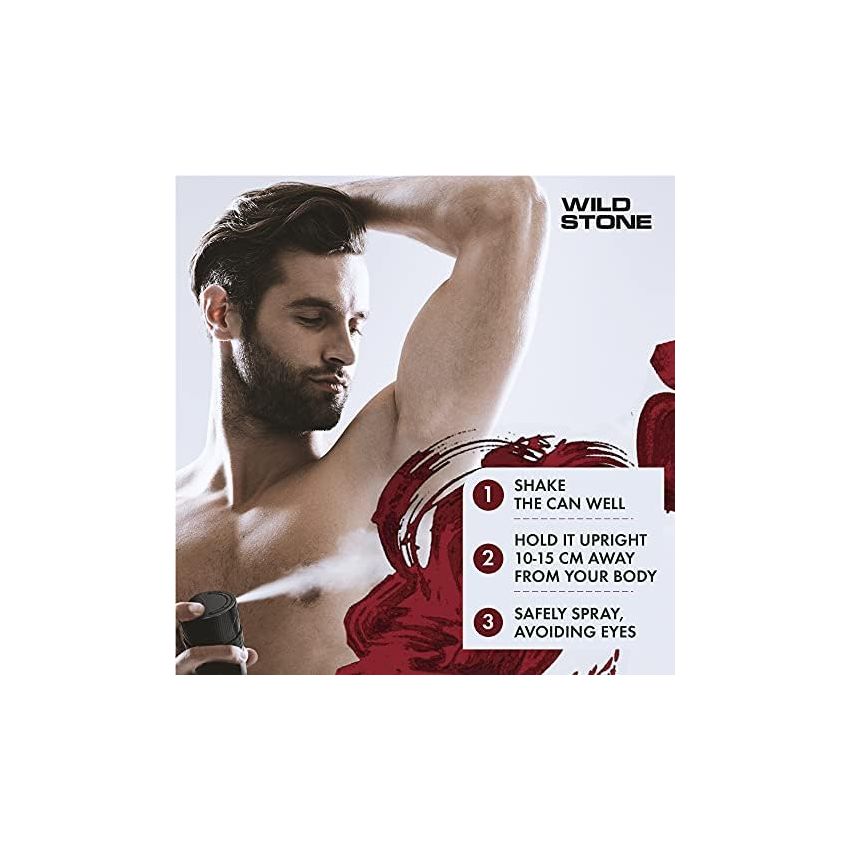 Wild Stone Ultra Sensual Long Lasting Body Deodorant Spray For Men, 225Ml