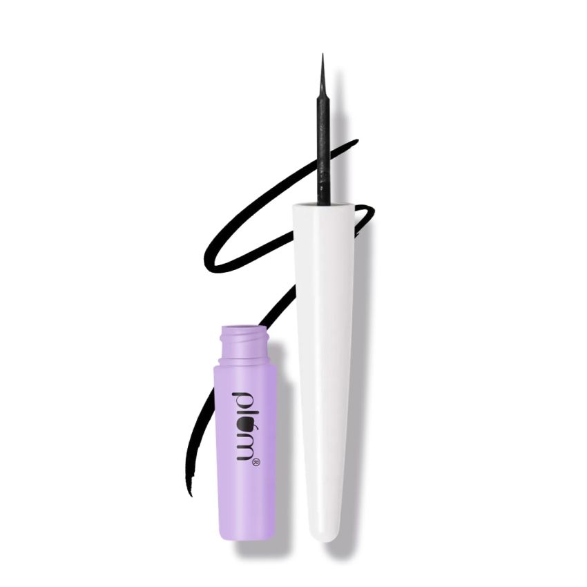 Plum Lash Serum Eyeliner | Clinically Proven To Boost Lash Growth | Intensely Pigmented | Matte Finish | Smudge-Proof | 01 Blackout