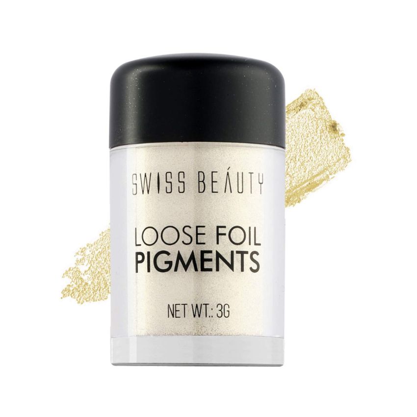 Swiss Beauty Loose Foil Pigments Eyeshadow, Eye Makeup, Shade-01, 3G
