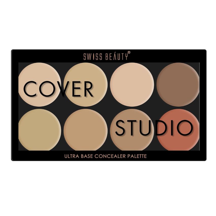 Swiss Beauty Ultra Base Concealer Palette | Light Weight Multi-Purpose Concealer Color Corrector Palette | Shade-02,19g
