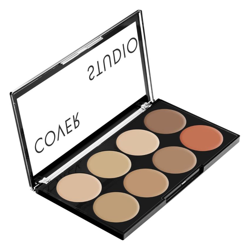 Swiss Beauty Ultra Base Concealer Palette | Light Weight Multi-Purpose Concealer Color Corrector Palette | Shade-02,19g