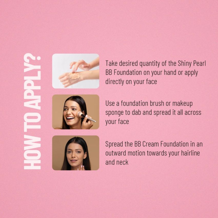 Swiss Beauty Matte Shiny Pearl Water Drop Blemish Long Lasting Balm BB Lightweight, Liquid Foundation, Face Makeup, Shade-06, 40ml