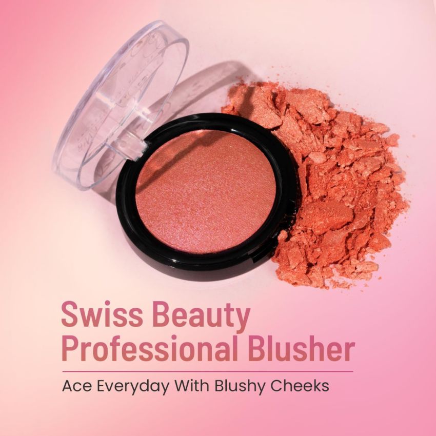 Swiss Beauty Professional Blusher with highly blendable shades | Pigmented Blusher for a Natural Flush | Shade-10, 6gm|