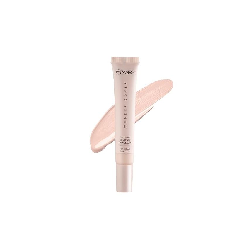 MARS Wonder Cover Liquid Concealer | Creaseproof & Easy to Blend Concealer for Face Makeup (12ml)-SHADE-01