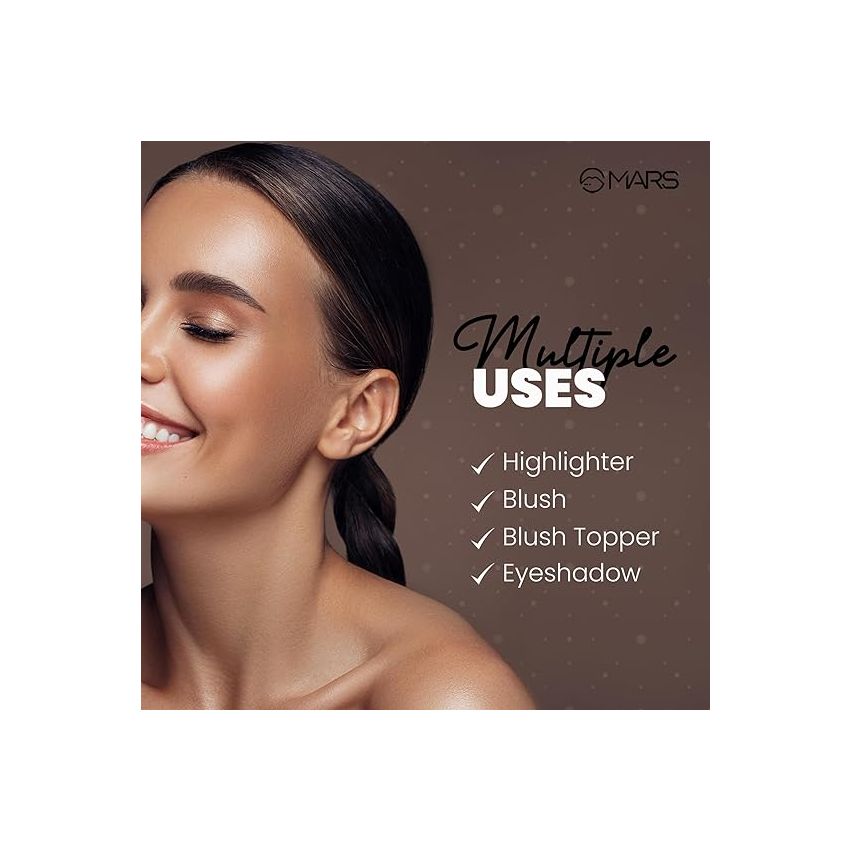 MARS Glowzilla 6 Colour Highlighter Palette | Ultra Blendable & Long Lasting | Blinding Glow (12.0gm) (Shade-01)