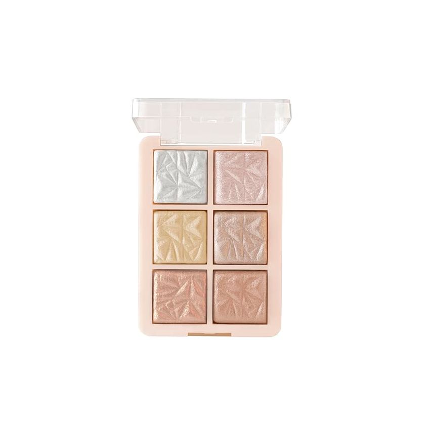 MARS Glowzilla 6 Colour Highlighter Palette | Ultra Blendable & Long Lasting | Blinding Glow (12.0gm) (Shade-01)