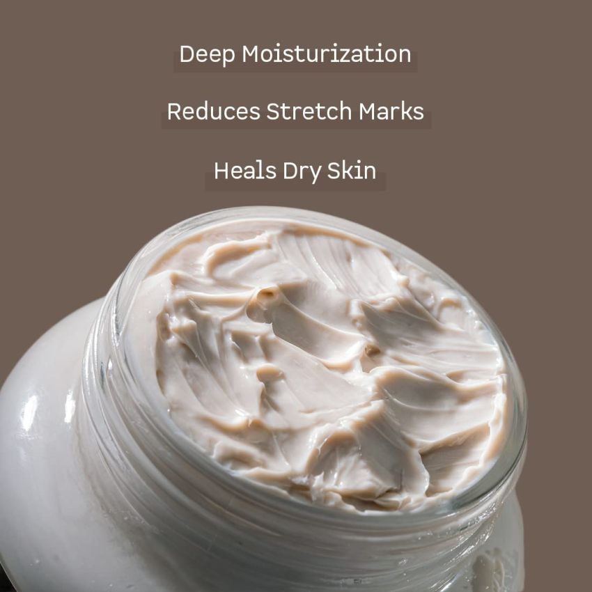 mCaffeine Body Butter for Dry Skin for Women & Men | Shea Butter Moisturizer with Cocoa Butter & Caffeine | Body Cream for 72Hrs Moisturization | Non-Sticky for All Skin Types (100gm)