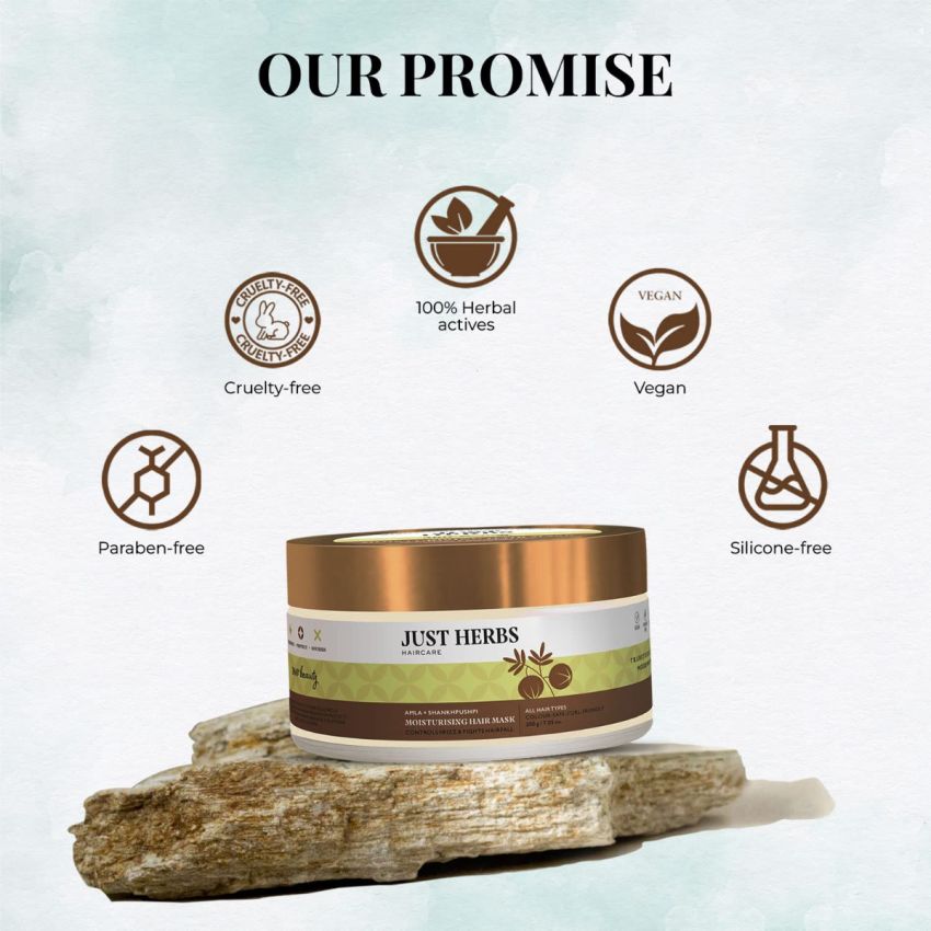 Just Herbs Ayurvedic Shirolepam Hair & Scalp Treatment Mask Cream For Hair Growth, Hairfall & Damaged Hair- Paraben & Silicon Free Hair Mask For Men & Women 200g